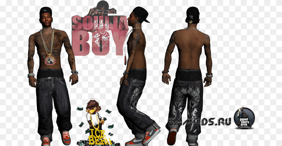 Soulja Boy Tell Em Pc Game, Tattoo, Clothing, Body Part, Pants Free Png