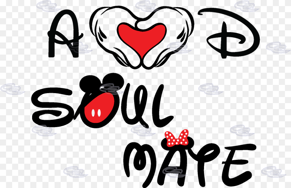 Soulmate Shirts Mickey39s Hands With Initials Soul Mates Mickey Mouse, Heart, Accessories, Blackboard Free Transparent Png