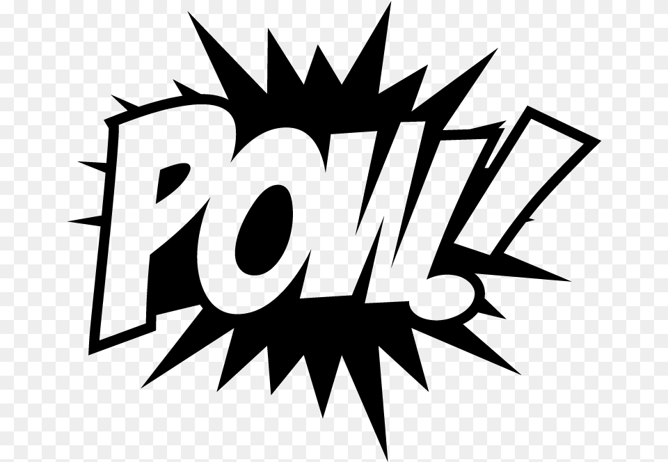 Sound Effect Pow, Gray Png Image