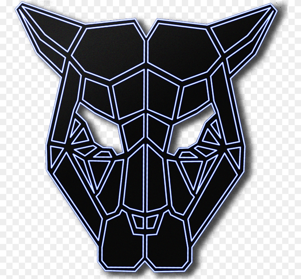 Sound Reactive Led Maskclass Lazyload Blur Up Geometric Mask, Emblem, Symbol, Animal, Reptile Png Image