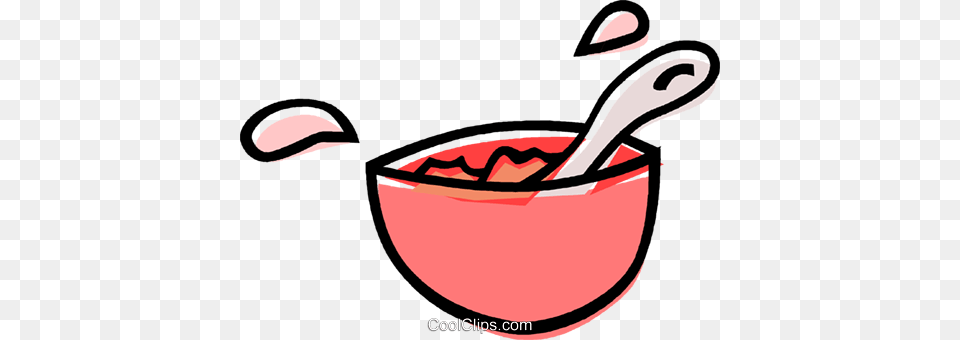 Soup Bowl Royalty Free Vector Clip Art Illustration, Cutlery, Spoon, Food, Fruit Png