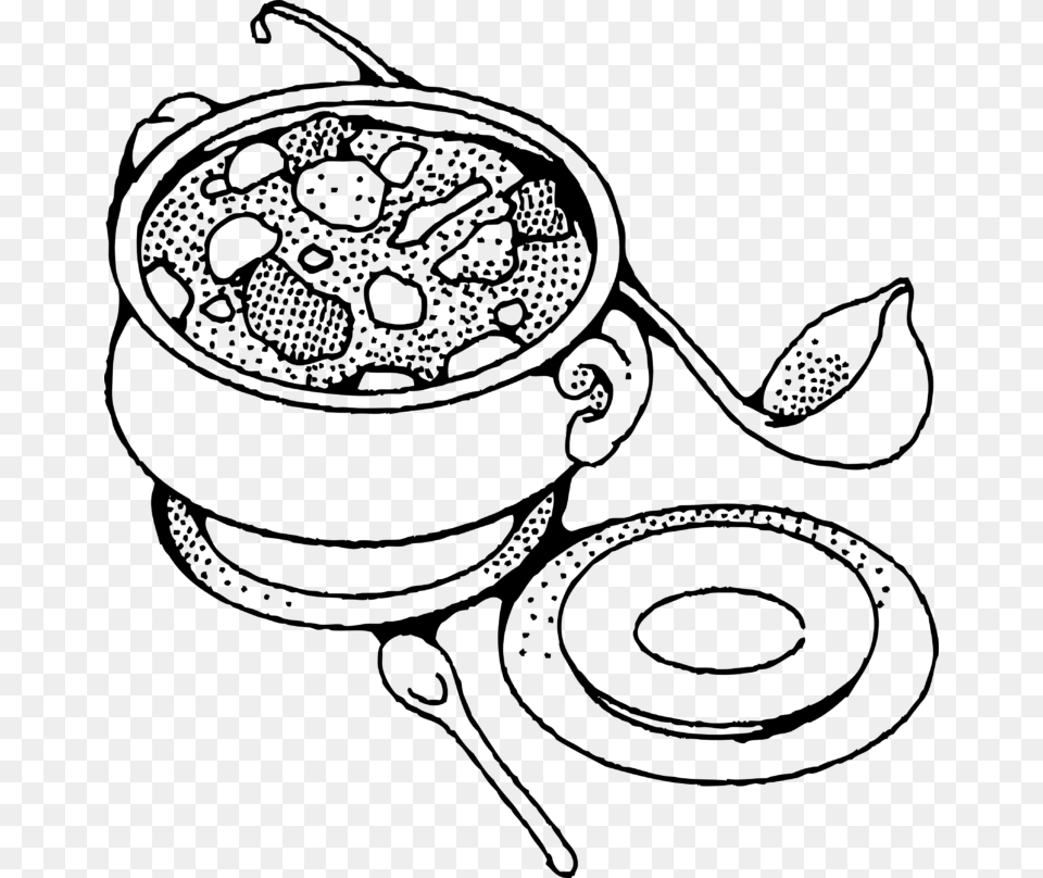 Soup Clip Art, Gray Free Png