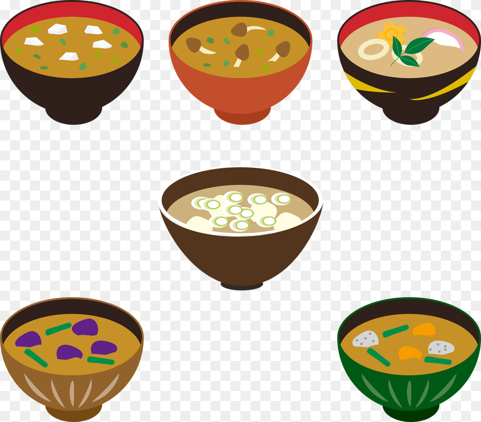 Soup Clip Art Miso Soup Clipart, Bowl, Dish, Food, Meal Png Image