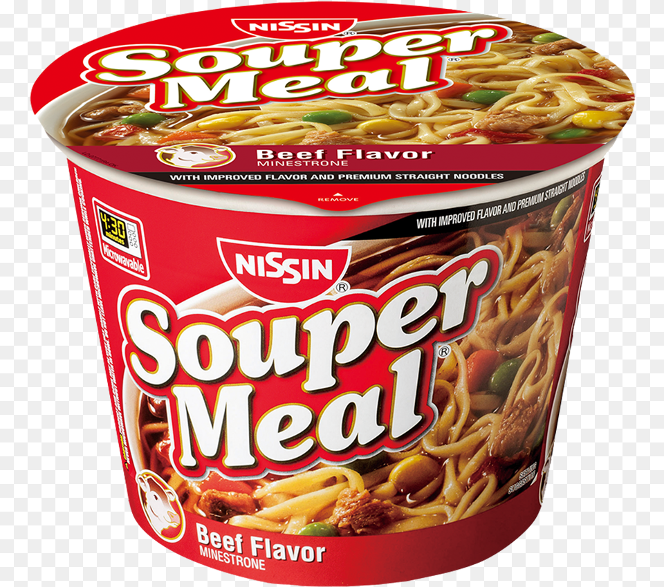 Souper Meal Beef Flavor Nissin Souper Meal, Food, Noodle, Can, Tin Free Transparent Png