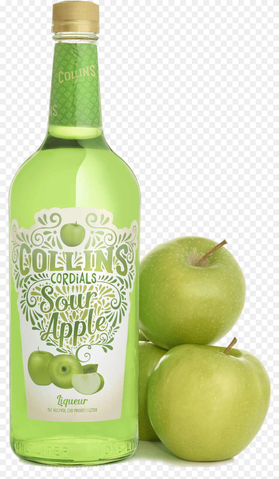 Sour Apple Liqueur Collins Cordials U2014 Granny Smith, Food, Fruit, Plant, Produce Free Png Download