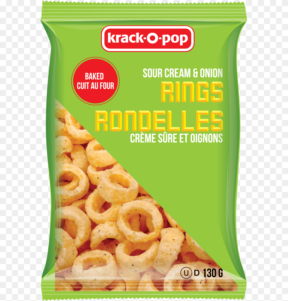 Sour Cream And Onion Rings Krack O Pop, Food, Snack, Bread Png Image