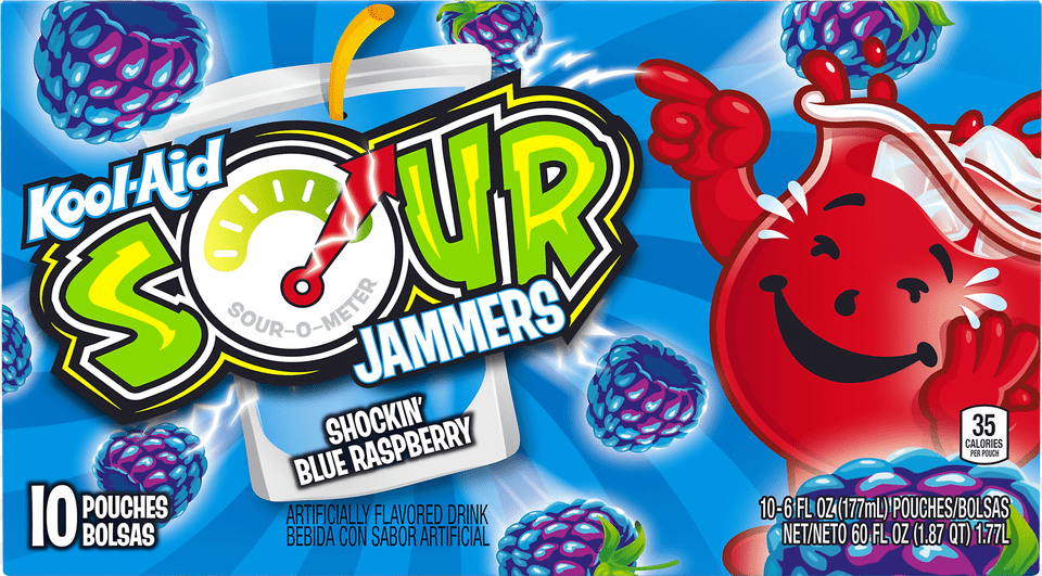 Sour Kool Aid Jammers, Advertisement, Food, Sweets Png Image