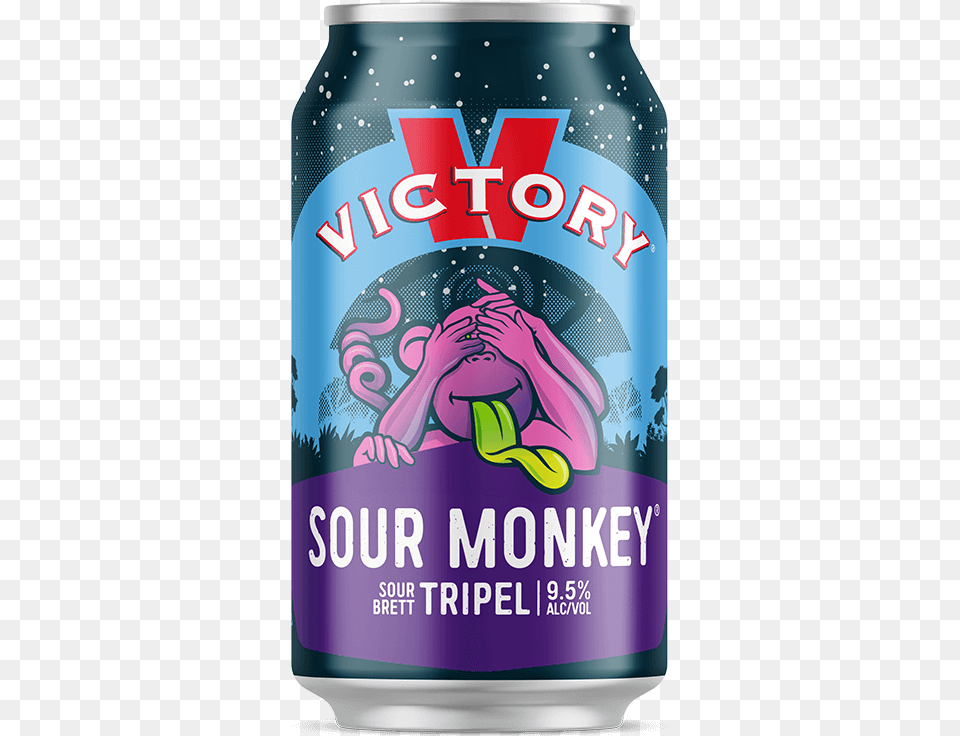Sour Monkey Victory Sour Monkey Can, Tin, Alcohol, Beer, Beverage Png Image