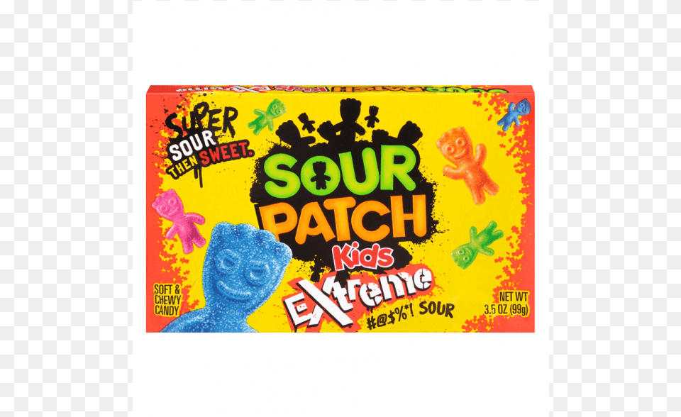 Sour Patch Kids Extreme Sour Patch Extreme Box, Food, Sweets, Candy, Gum Png Image