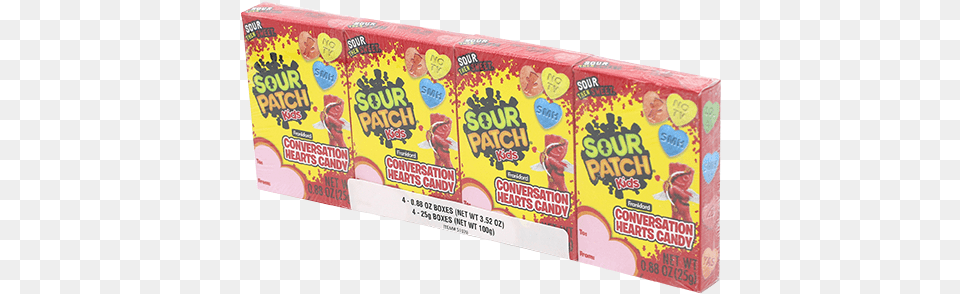 Sour Patch Kids Flavored Conversation Hearts Box, Gum, Food, Sweets Free Transparent Png