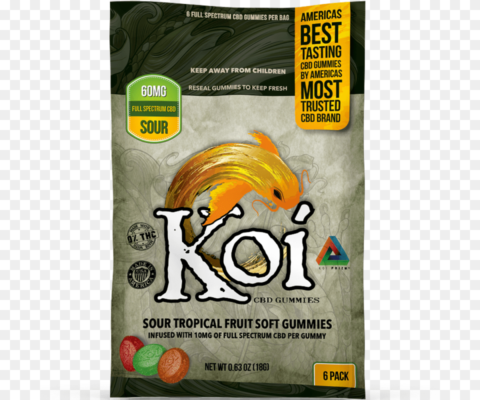 Sour Tropical Fruit Gummiesdata Rimg Lazydata Koi Cbd Gummies Tropical Fruit, Advertisement, Poster, Food, Sweets Free Png Download