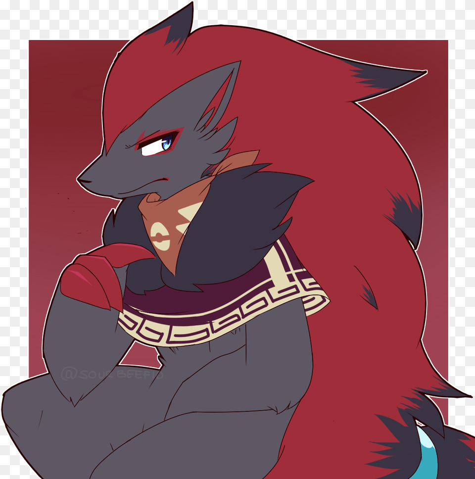 Sourbeefio Male Zoroark Oc, Book, Comics, Publication, Baby Png Image