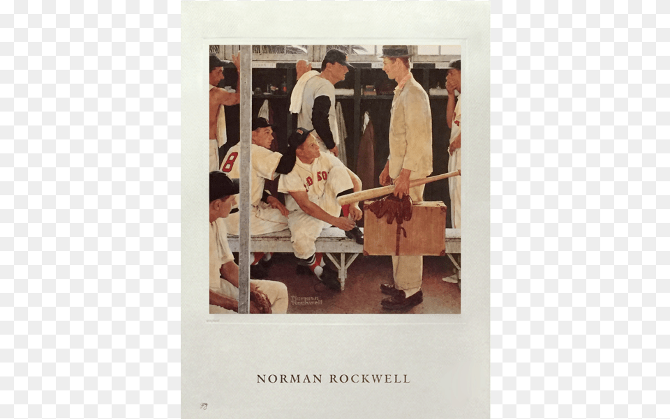 Source Americanillustration Org Report Kids Norman Rockwell Rookie Print, Person, People, Adult, Man Free Png Download