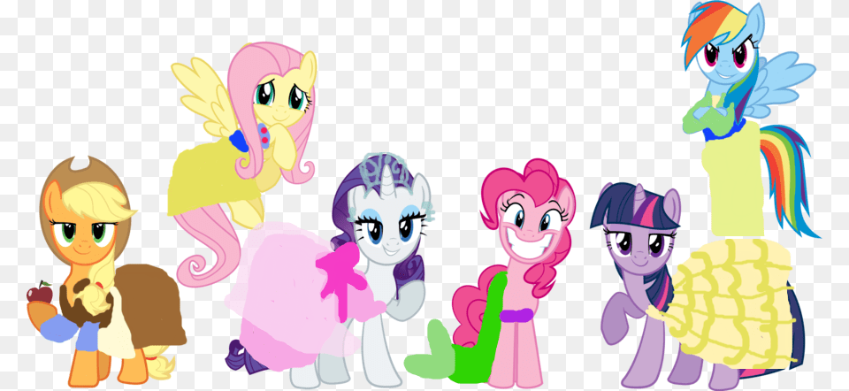 Source Http Pictures Fanart Central Mane Applejack Twilight Rainbow Dash Rarity Pinkie, Baby, Person, Face, Head Free Png