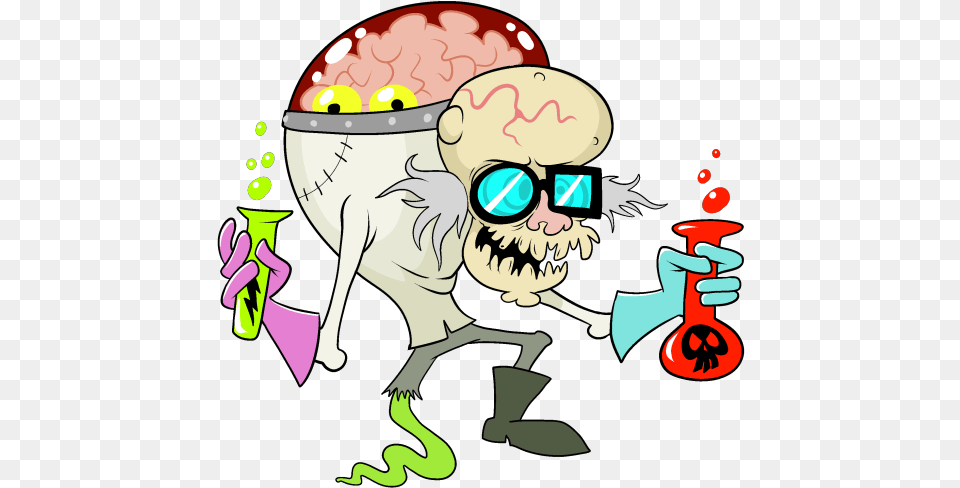 Source Mad Scientist Cartoon, Baby, Person, Face, Head Free Transparent Png