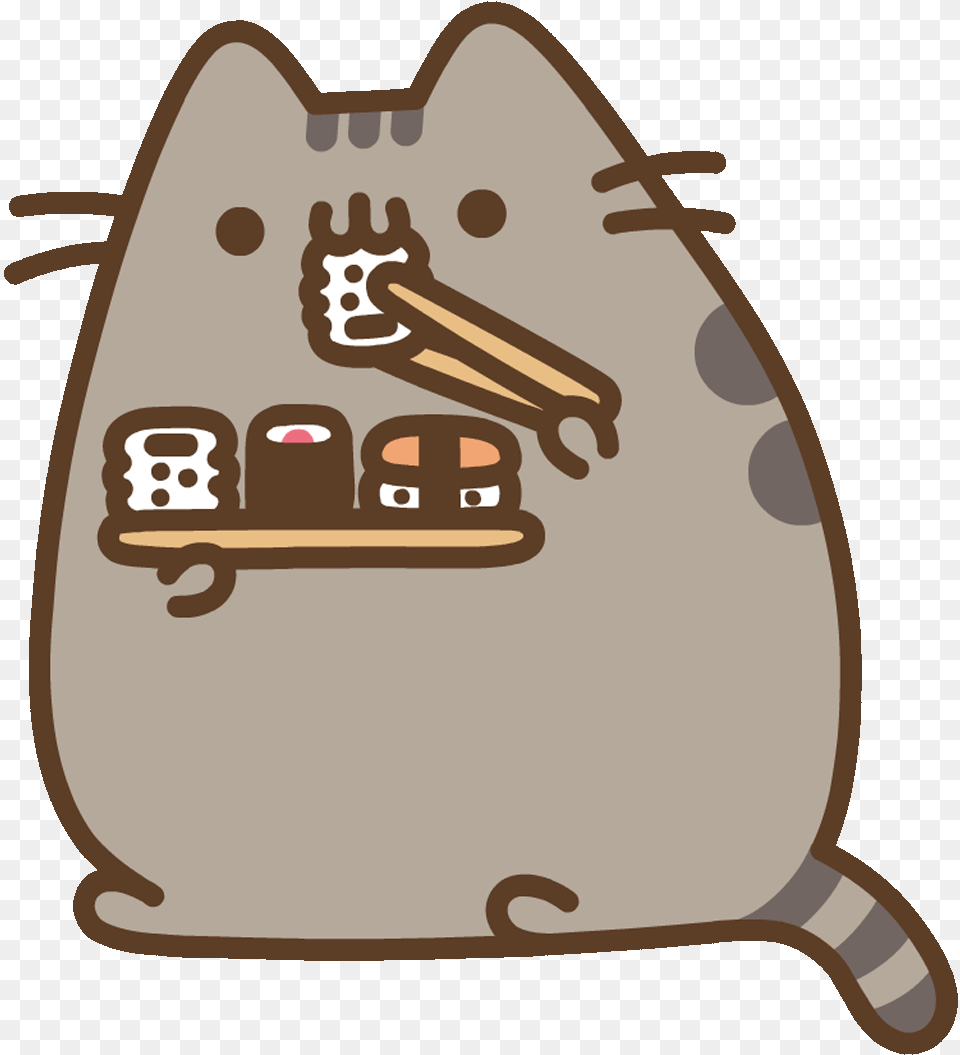 Source Pusheen Food Gif, Bag, Animal, Mammal Free Png Download