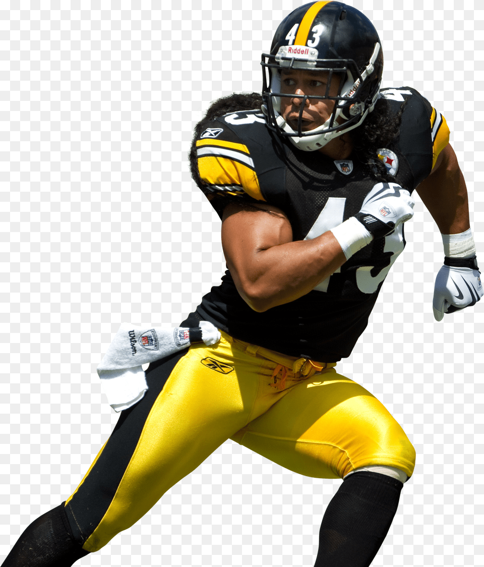 Source Troy Polamalu Pittsburgh Steelers Art, Sport, Playing American Football, Person, Helmet Free Png