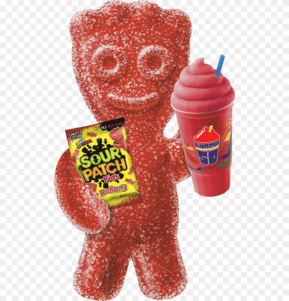 Sourpatch Cherry Slurpee, Cream, Dessert, Food, Ice Cream Free Png