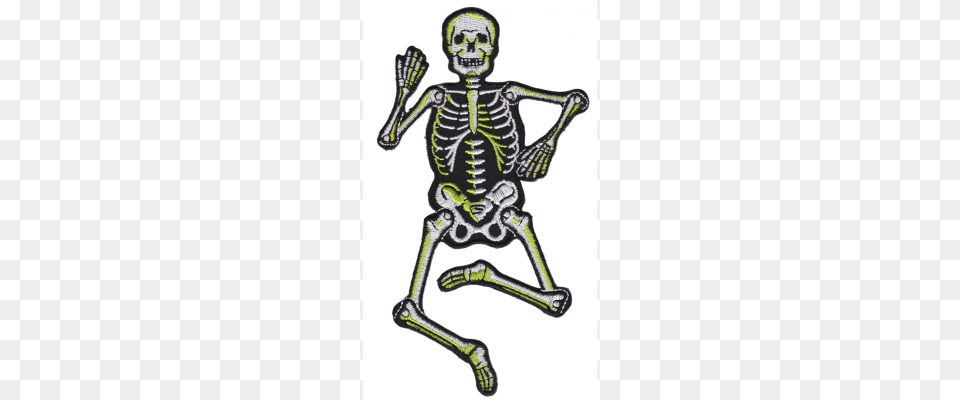 Sourpuss Dancing Skeleton Patch Patchwork Patches, Person, Face, Head Free Png