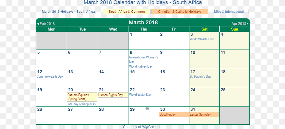 South Africa 2018 March Holidays Calendar Holidays In June 2018 Canada, Text Free Png Download