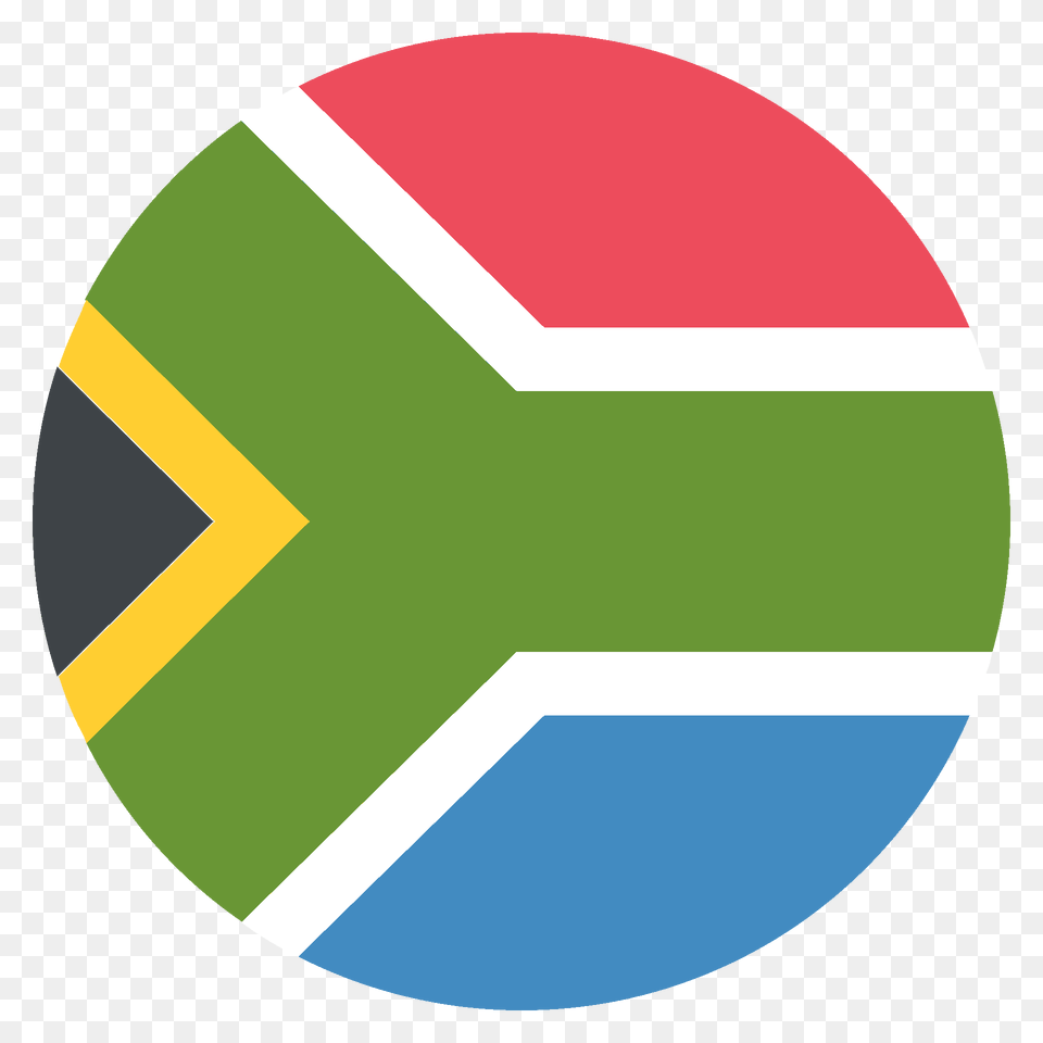 South Africa Flag Emoji Clipart, Logo, Disk Png Image