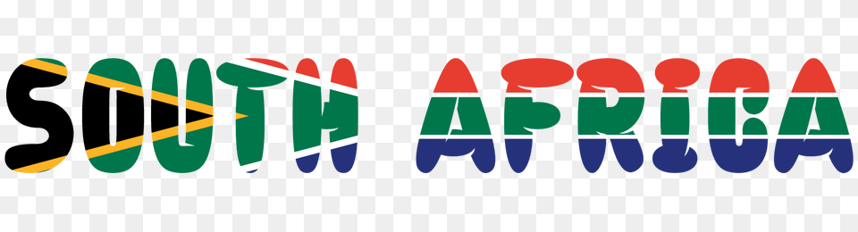 South Africa Lettering With Flag Clipart, Logo Free Png Download