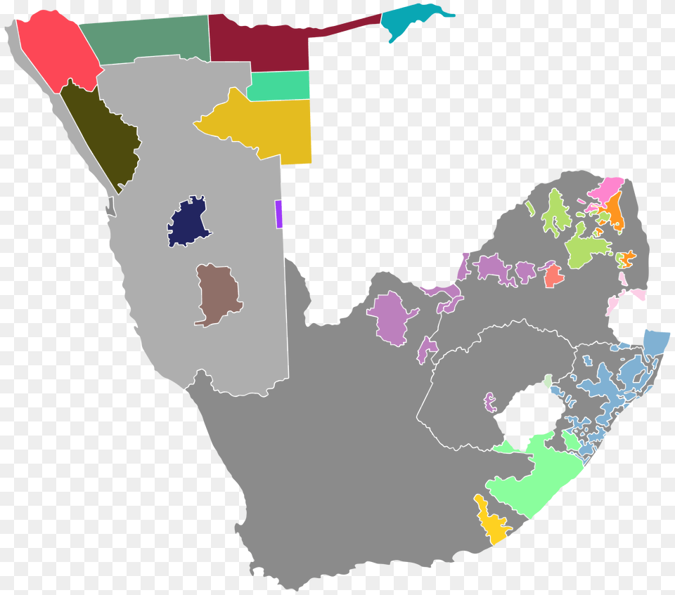 South Africa South West Africa Bantustans Map, Chart, Plot, Atlas, Diagram Free Png