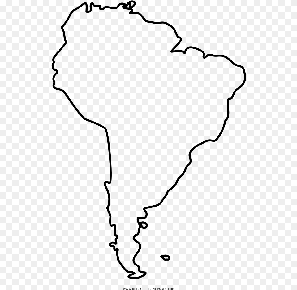 South America Coloring, Gray Free Transparent Png