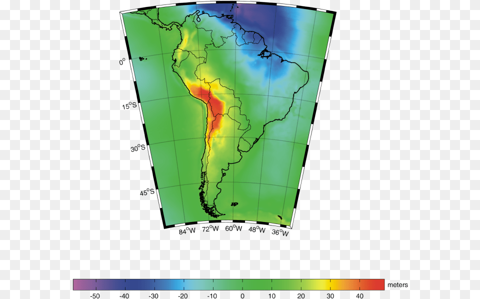 South America Gravity Anomaly, Chart, Plot, Outdoors, Nature Free Png Download
