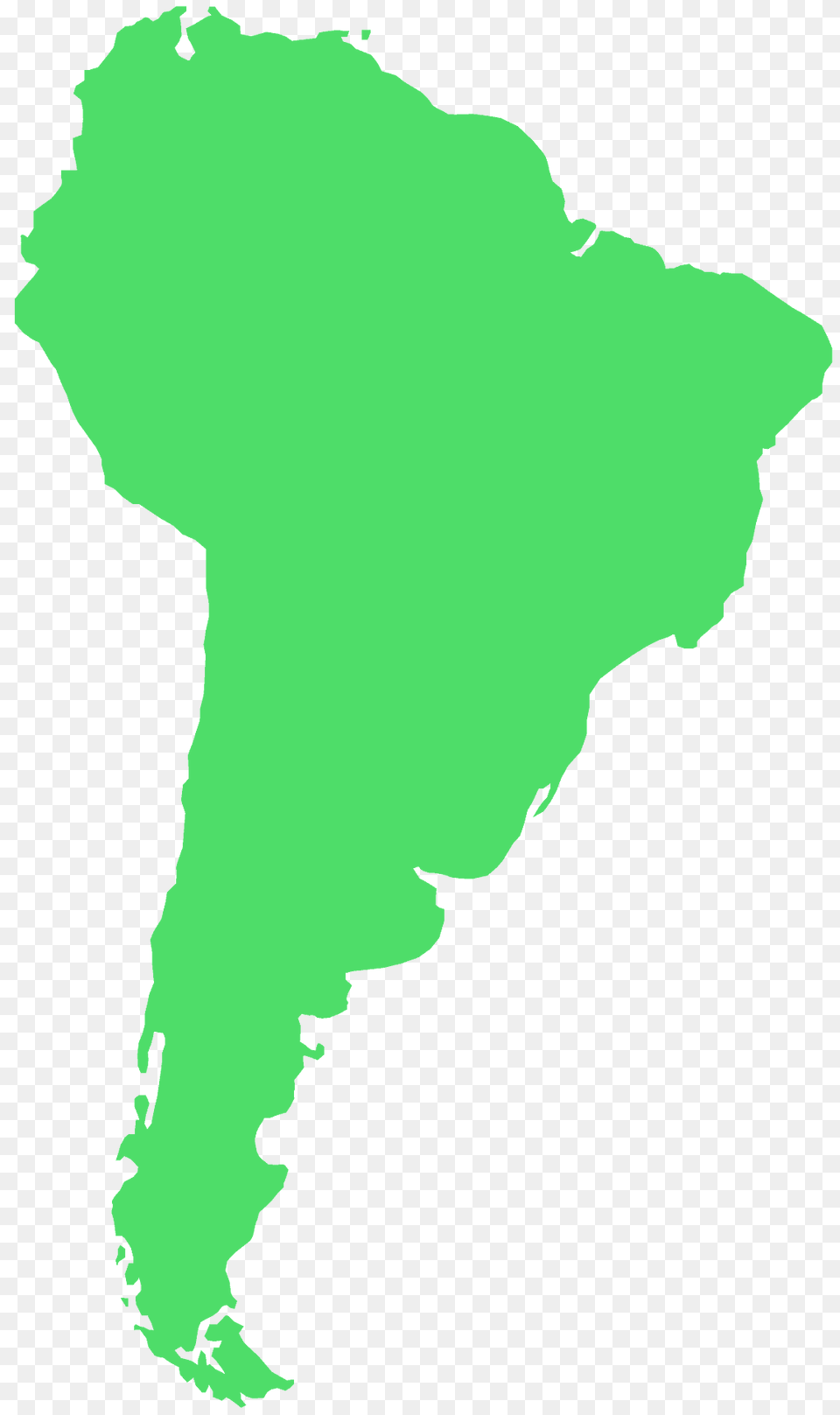 South America Map Silhouette, Nature, Chart, Plot, Land Free Png