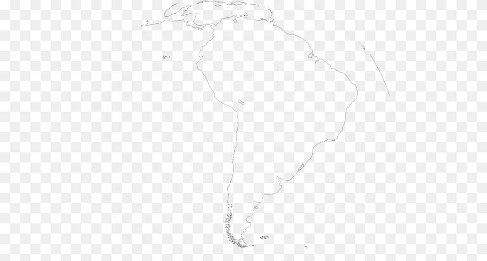 South America Outline And South America Outline, Astronomy, Outer Space, Planet, Globe Free Png Download