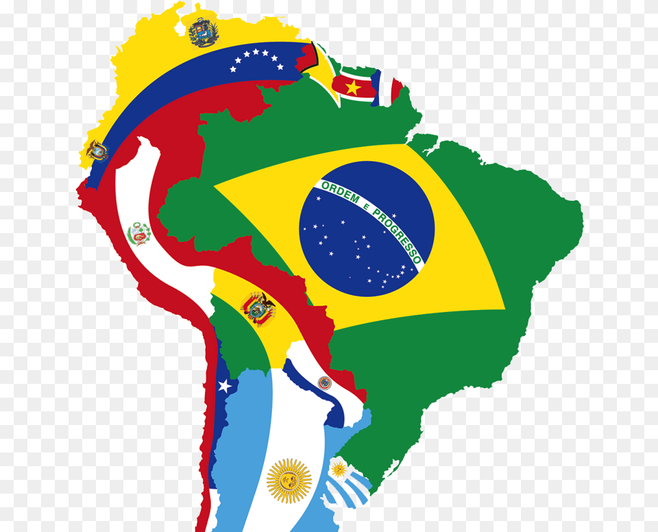 South America Political Map For Latin American, Chart, Plot, Art, Graphics Png