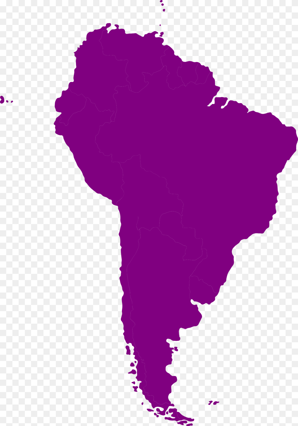 South American Continent, Chart, Plot, Purple, Map Free Transparent Png