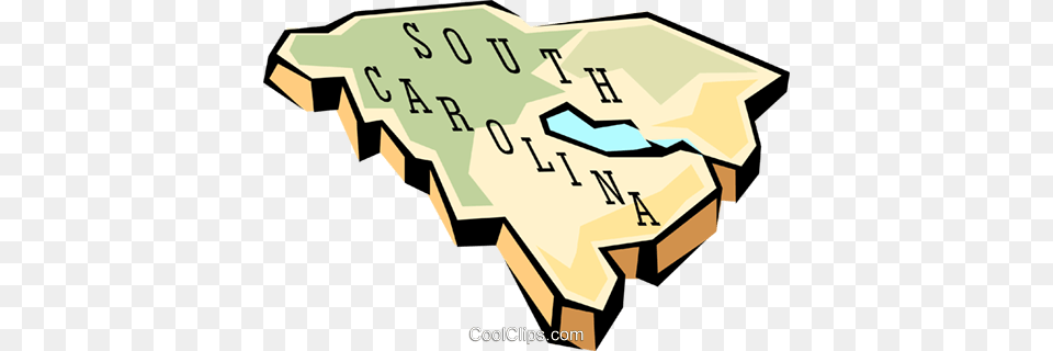 South Carolina State Map Royalty Vector Clip Art Illustration, Text Png