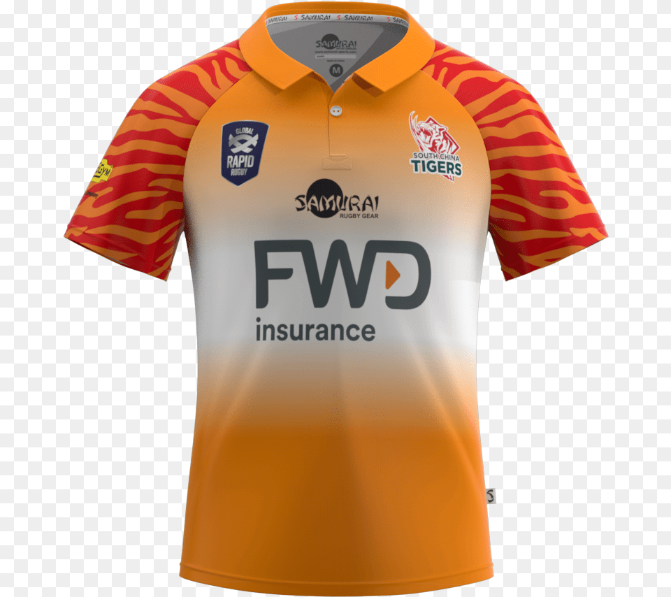 South China Tigers 2019 Men S Home Replica Jersey Thumbnail China Rugby T Shirt, Clothing, Adult, Male, Man Png