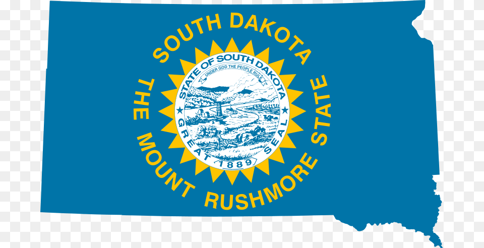 South Dakota Fanning South Dakota Flag Map, Text, Logo, Outdoors Free Transparent Png