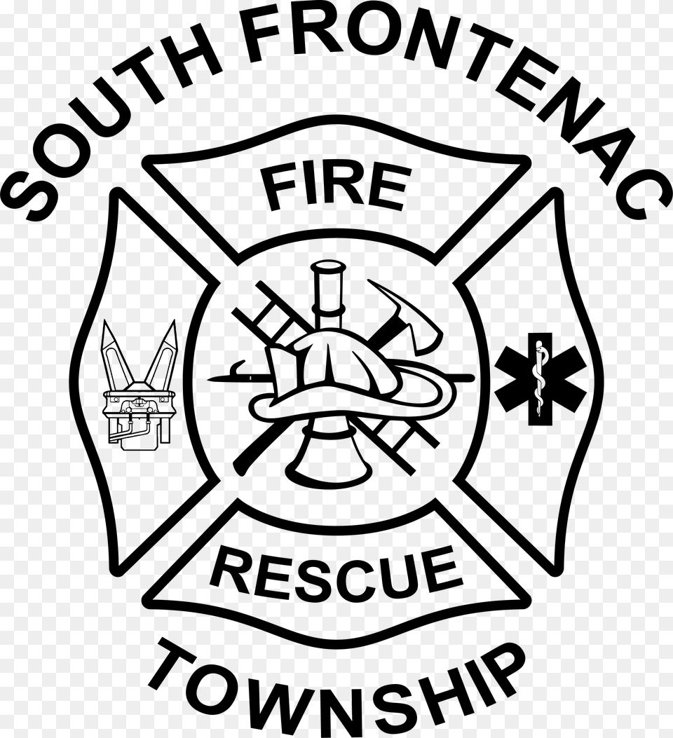 South Frontenac Fire Logo Emblem, Symbol, Ammunition, Grenade, Weapon Free Png