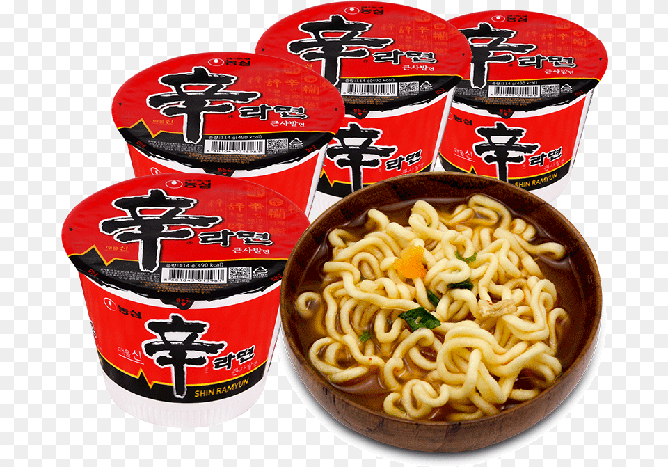 South Korea Imported Nongxin Xin Ramen Mushroom Beef, Food, Noodle, Meal, Can Free Png