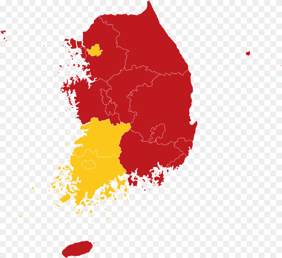 South Korean Presidential Election South Korea Map Black, Chart, Plot, Atlas, Diagram Free Png Download
