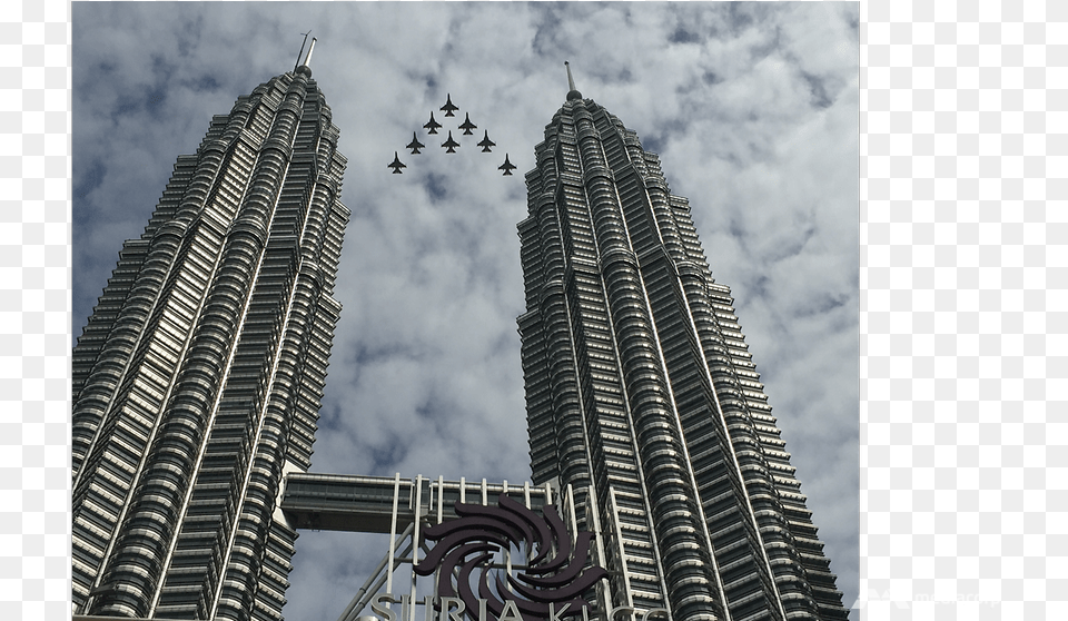 South Koreaquots Black Eagles Perform Fly By Over Kuala Petronas Twin Towers, High Rise, Urban, Architecture, Building Free Png