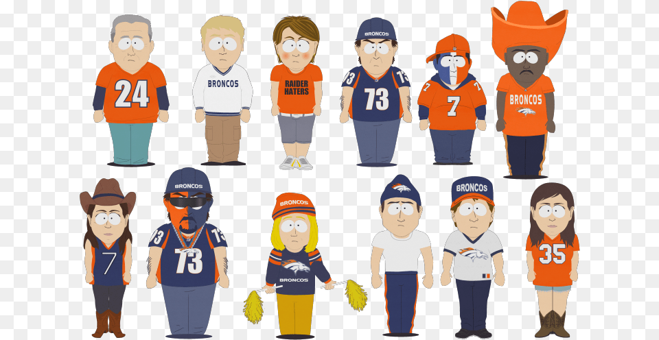 South Park Denver Broncos, Clothing, T-shirt, Person, Baby Png Image