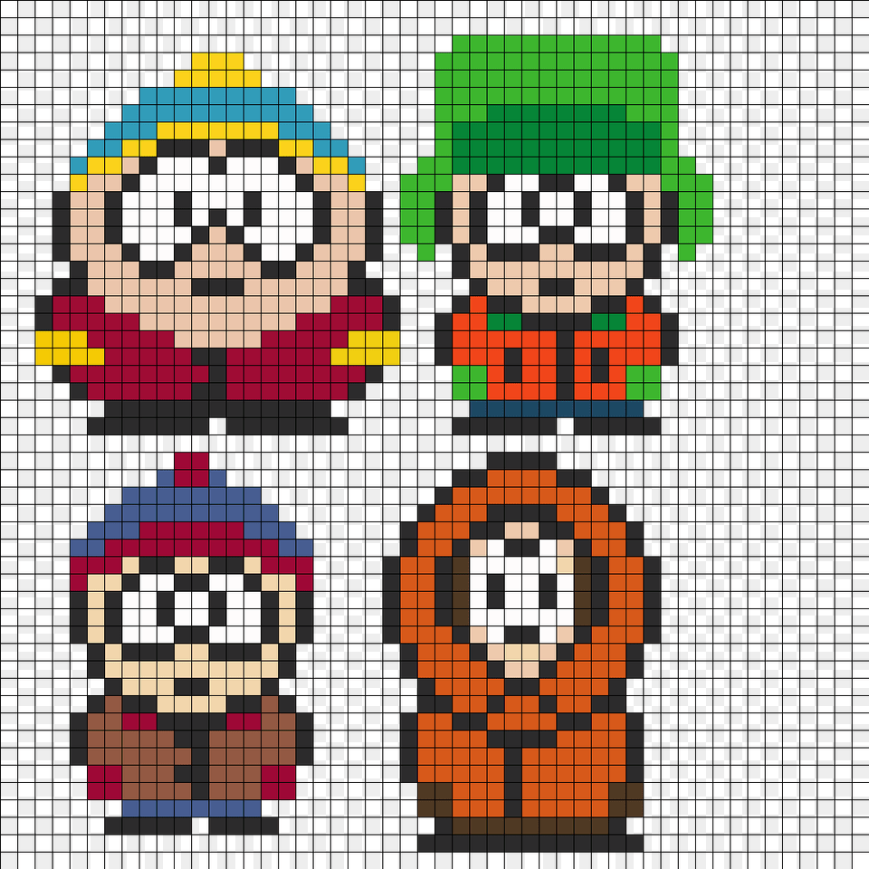 South Park Perler Bead Pattern Bead Sprite South Park, Art, Person Png Image