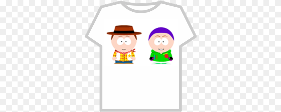 South Park Sheriff Woody And Buzz Lightyear Roblox Cartoon, Clothing, T-shirt, Baby, Person Png