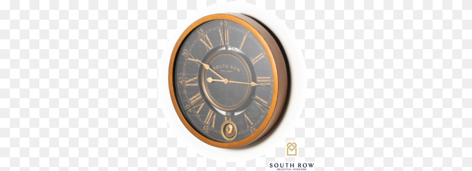 South Row Wall Clock Gold 61cm Tg Solid, Wall Clock, Analog Clock, Wristwatch Free Png Download