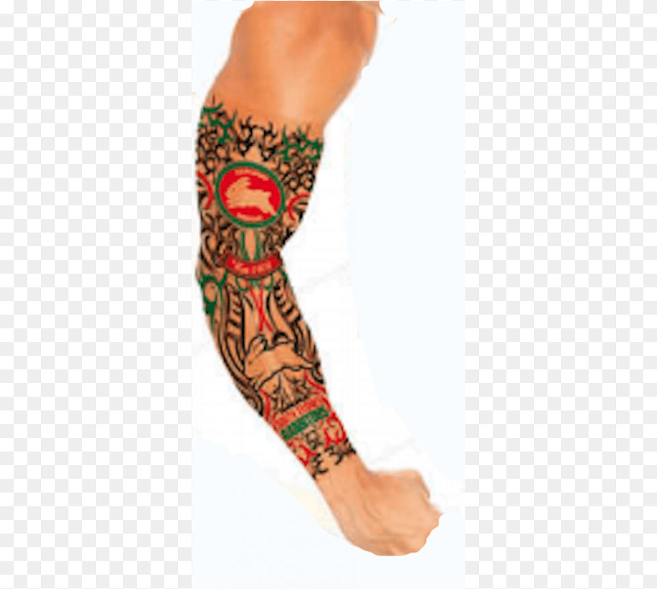 South Sydney Rabbitohs Nrl Adult Tattoo Sleeve Newcastle Knights Tattoo, Arm, Body Part, Person, Skin Free Png