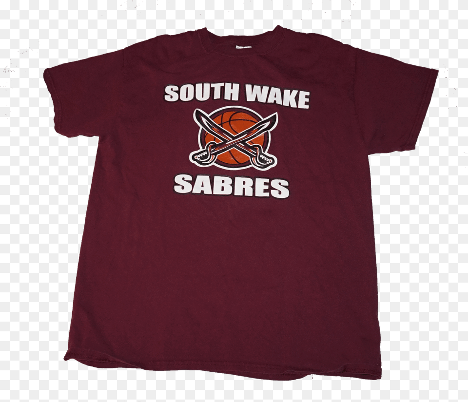 South Wake Sabres, Clothing, Maroon, T-shirt, Shirt Free Png Download