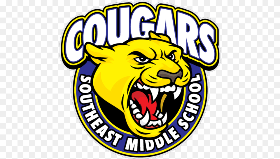 Southeast Middle School Cougar Museo Lamborghini, Logo, Animal, Lion, Mammal Png