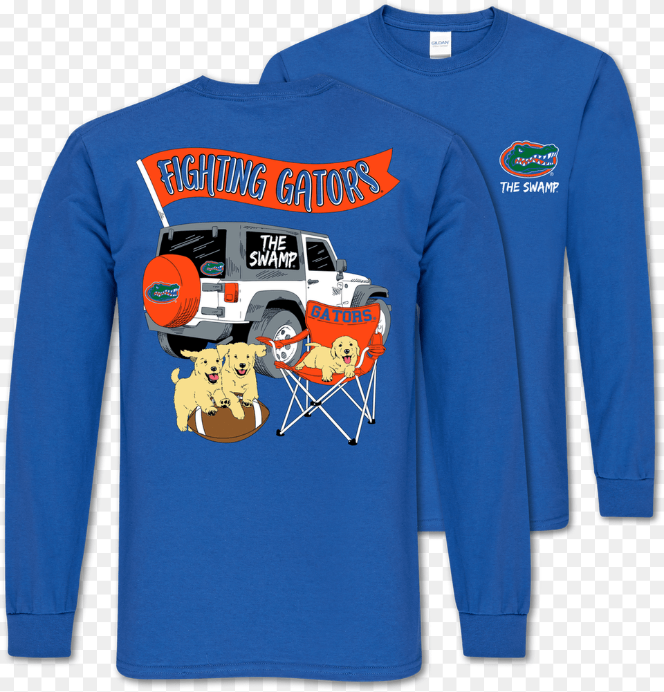 Southern Couture Florida Gators Jeep Royal Ls Funny T Shirts Georgia Bulldogs, T-shirt, Clothing, Long Sleeve, Sleeve Free Transparent Png