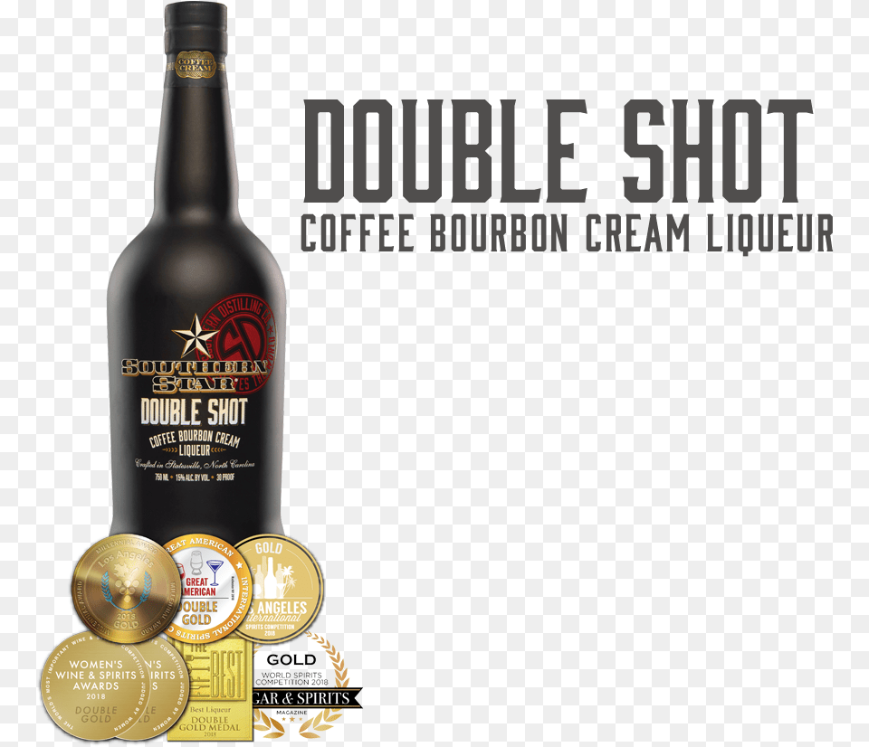 Southern Star Double Shot Coffee Bourbon Cream Liqueur, Alcohol, Beer, Beverage, Bottle Png Image