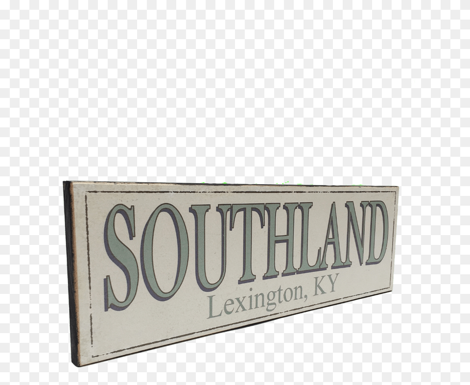 Southland Wooden Sign Signage, License Plate, Transportation, Vehicle, Symbol Free Transparent Png